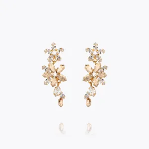 Melia Earrings / Crystal / Golden Shadow