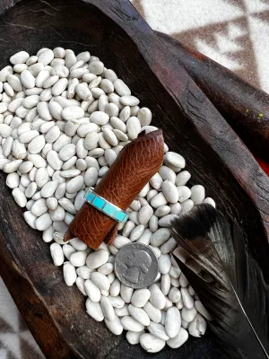 Men's Sterling Silver ring with Turquoise Inlay
