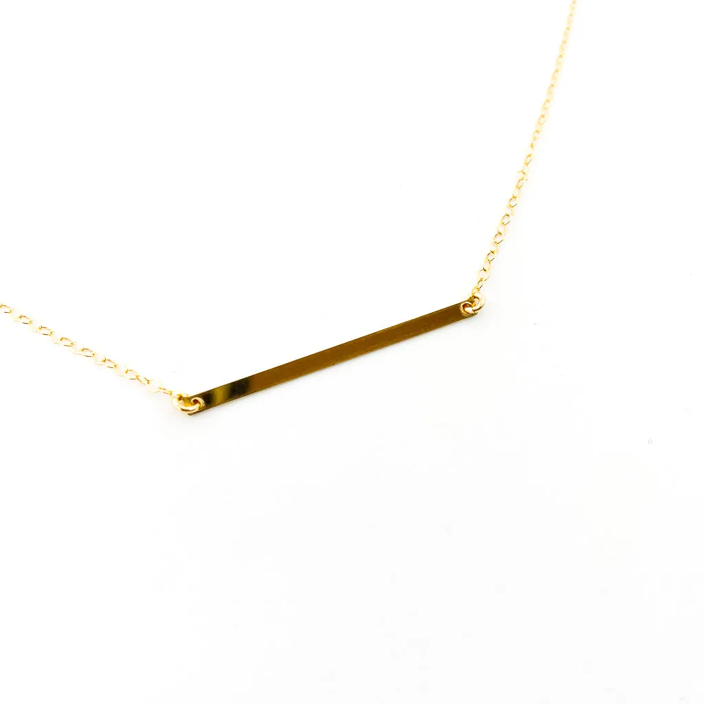 Nadia Thin Long Bar Necklace