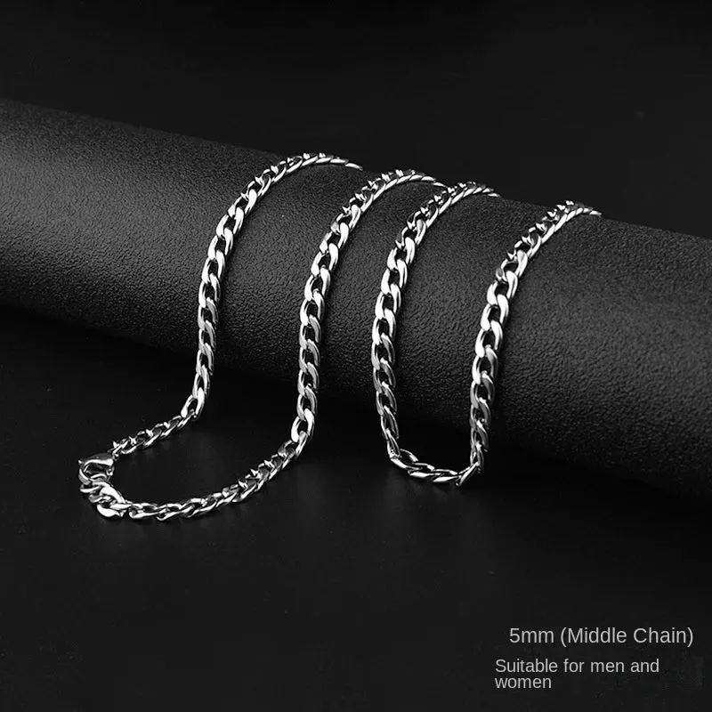 Necklace Jewelry Not Fade Choker Hip-hop Punk Stickers Neck Neck Metal Thick Men and Women Trendy Clavicle Chain