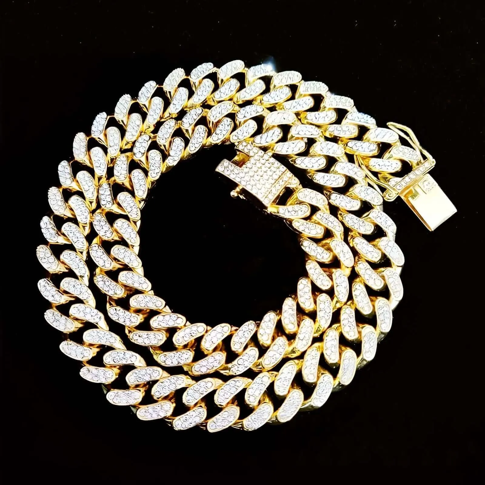 Number 23 Pendant Necklace With Crystal Cuban Chain