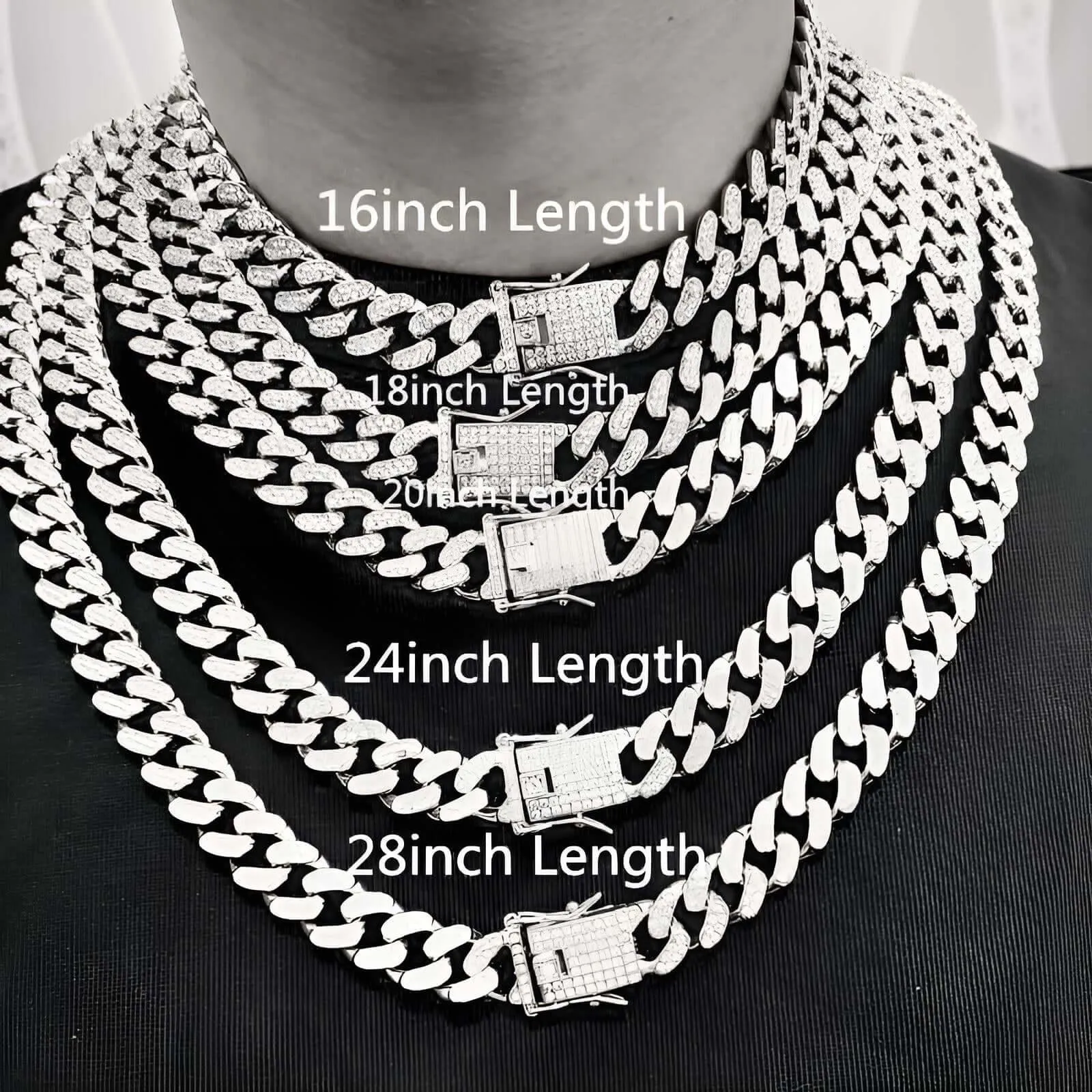 Number 23 Pendant Necklace With Crystal Cuban Chain