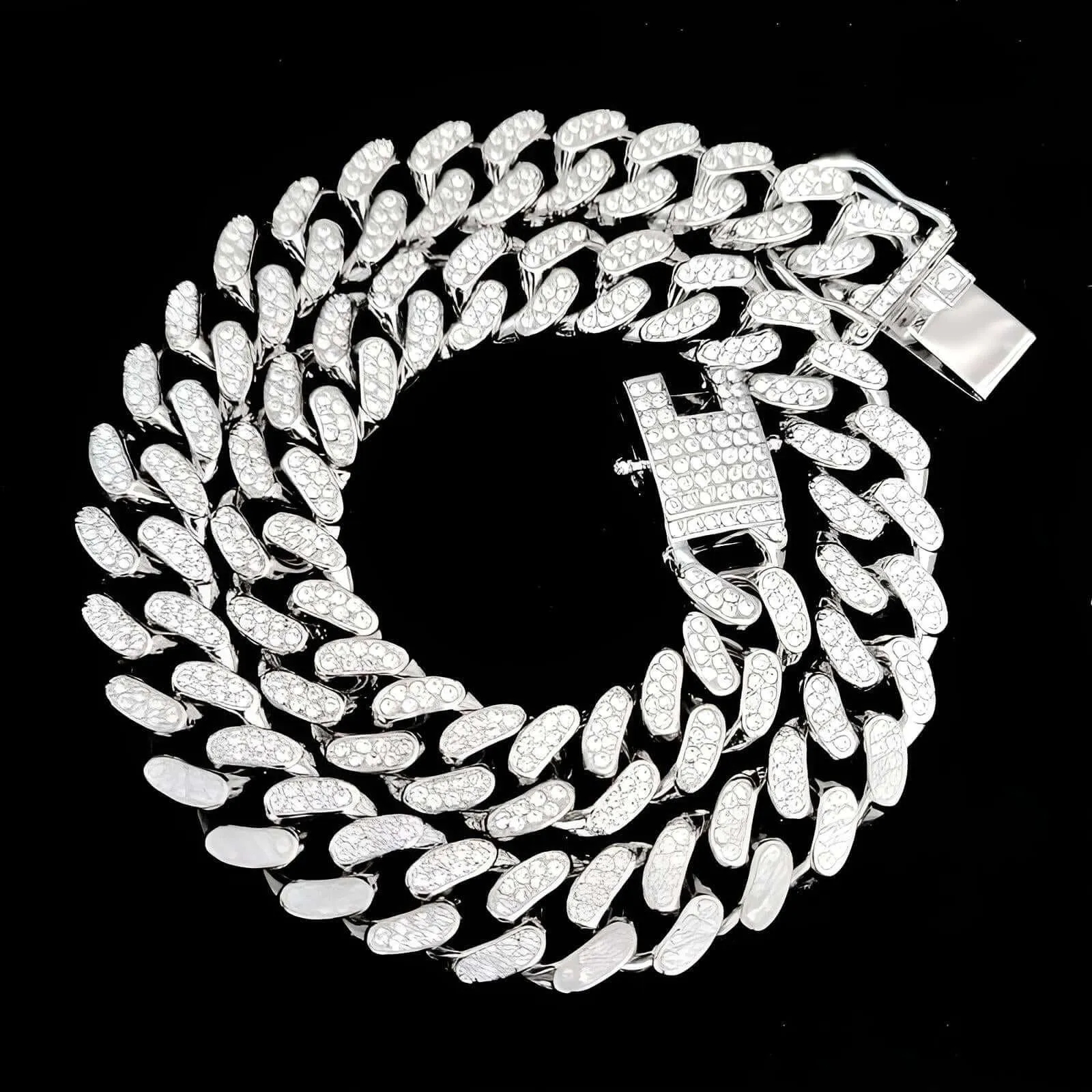 Number 23 Pendant Necklace With Crystal Cuban Chain