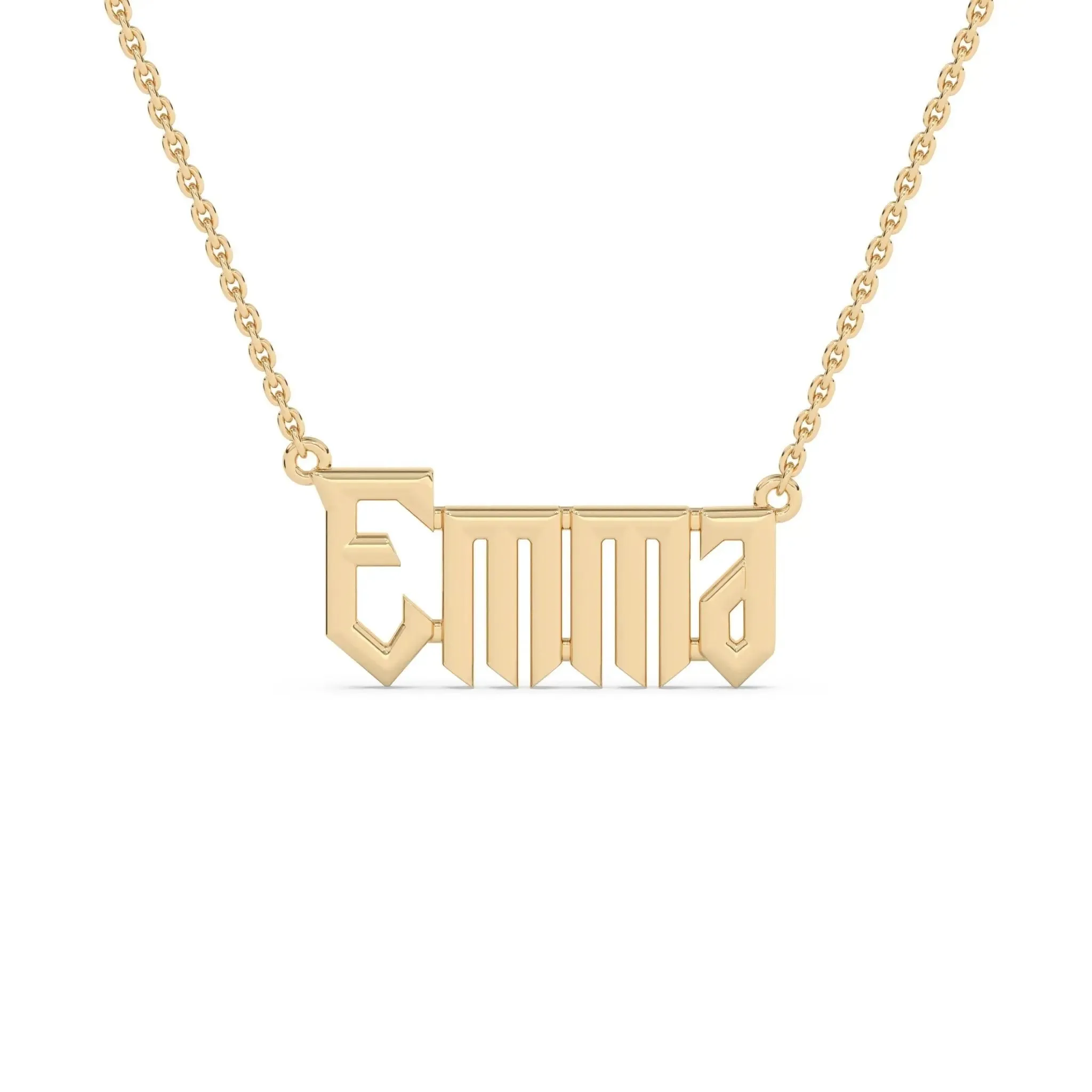 Old English Name Necklace