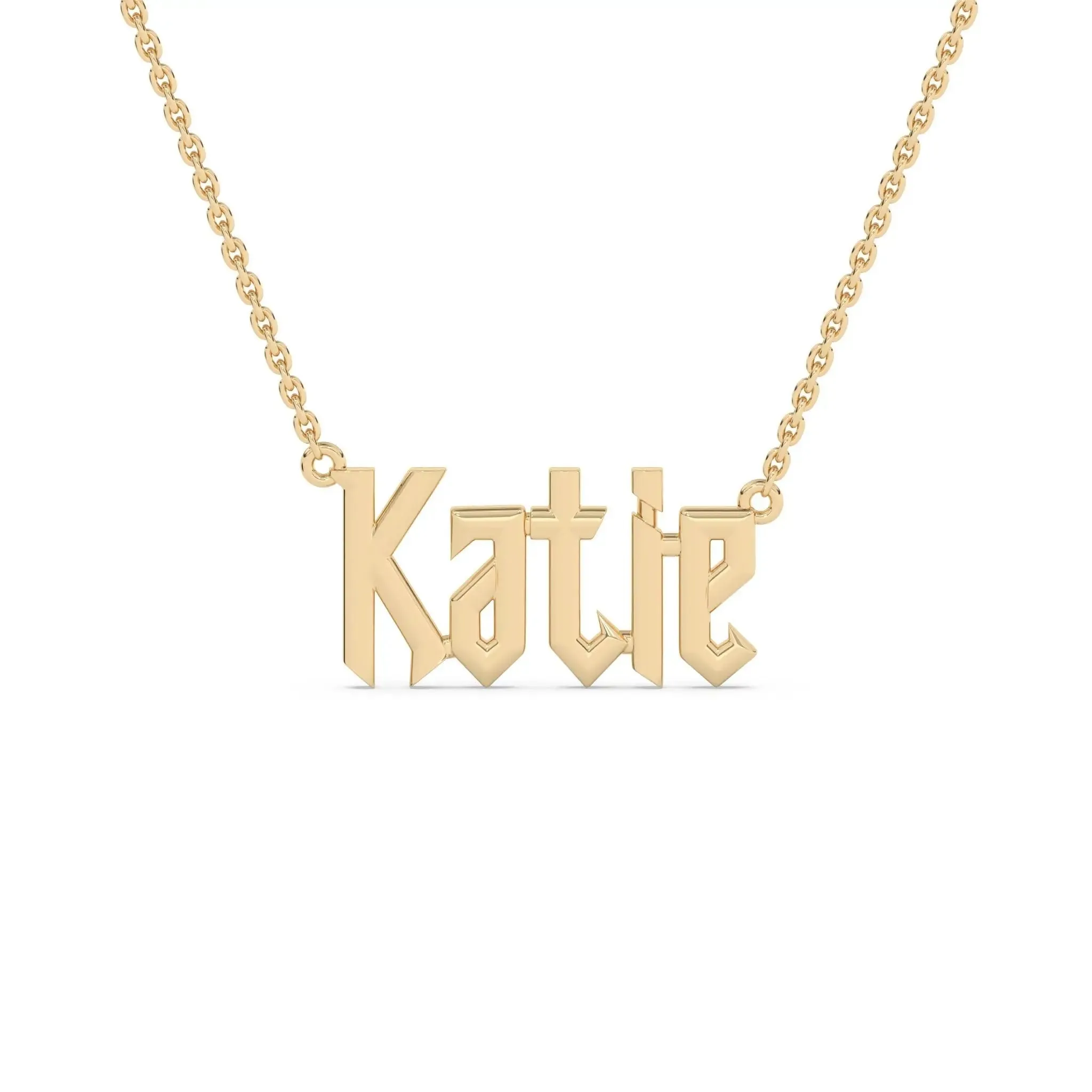 Old English Name Necklace