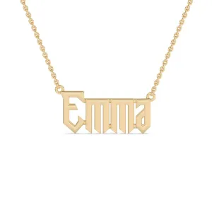 Old English Name Necklace