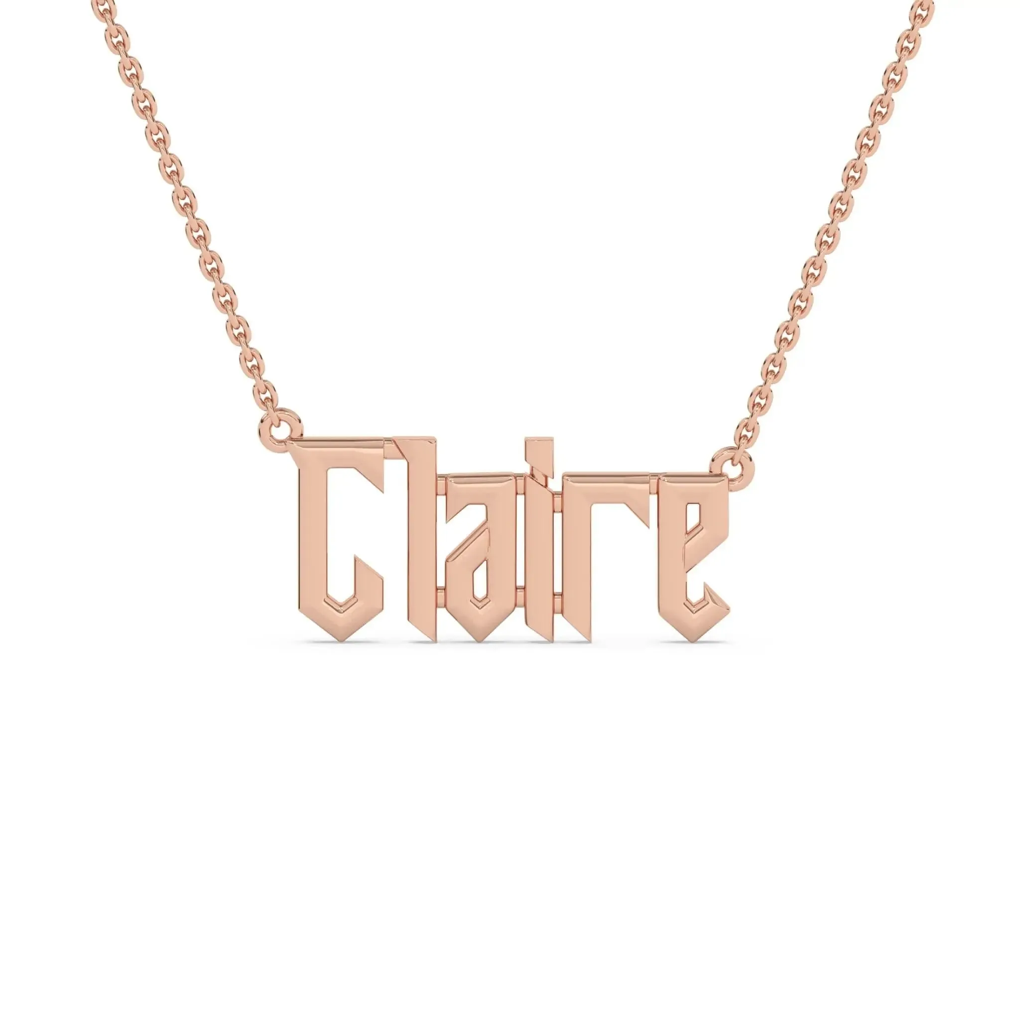 Old English Name Necklace