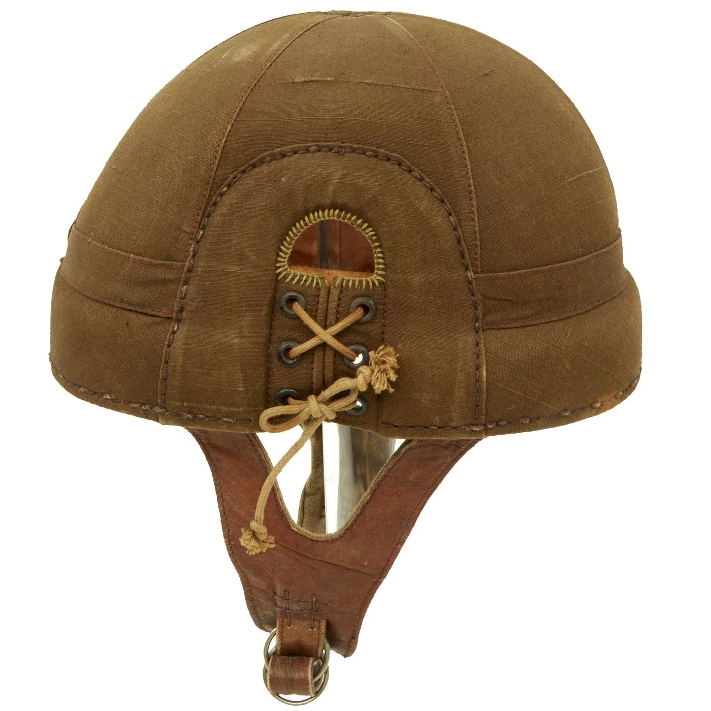 Original Japanese WWII Imperial Japanese Army Tanker Helmet with Markings - dated 1944