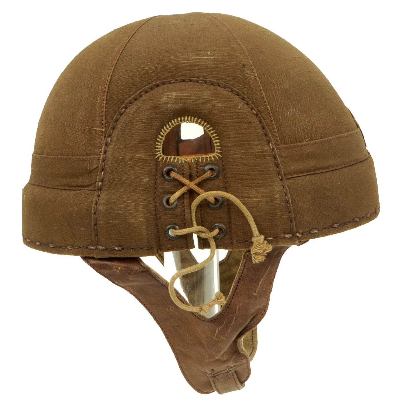 Original Japanese WWII Imperial Japanese Army Tanker Helmet with Markings - dated 1944