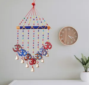 PALPAL Om Wind Chime for Home Decoration Door Hanging Wall Hanging Item (Paper Mache)(78 cm, Multicolor)
