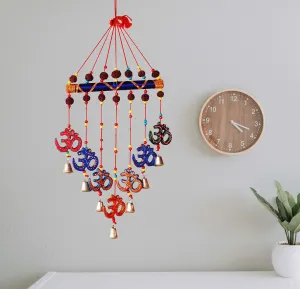 PALPAL Paper Mache OM Rudra Wind Chimes Wall Hangings Door Hangings Home Décor Item Set of 1