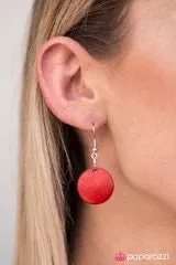 Paparazzi Accessories - Tiki Tango #N223 Peg - Red Necklace