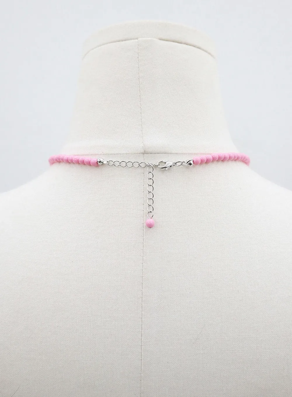Pinky Beads Necklace BM304