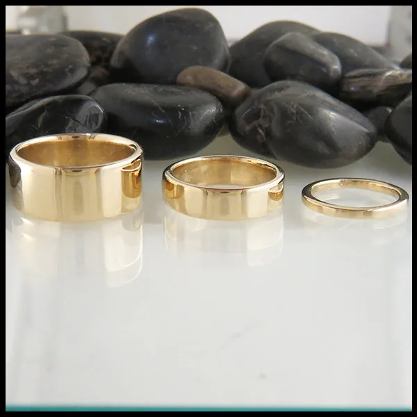 Plain Bands in 14K Gold