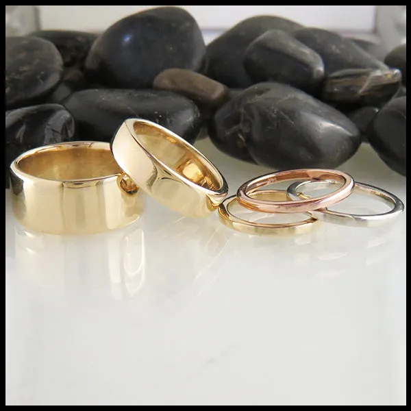 Plain Bands in 14K Gold