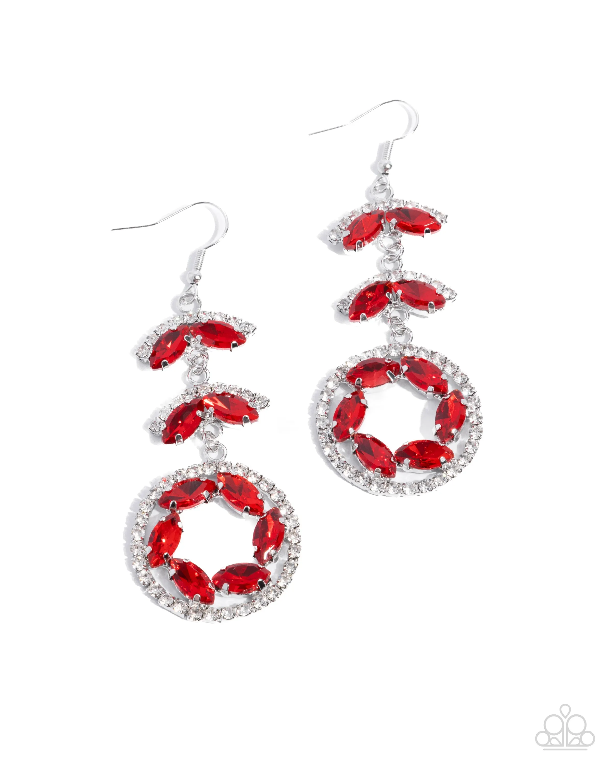 Polished Pattern - Red Earrings - Paparazzi Accessories