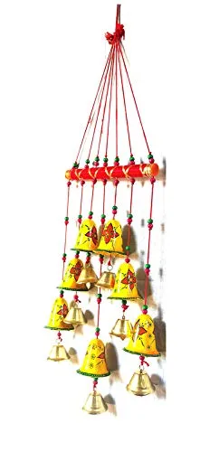 PPH Handcrafted Hand Painted Design Pipe Wind Chime Home Decor for Office,Temple,Hanging Decorated iWall/Door/Window