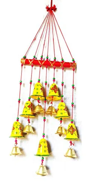 PPH Handcrafted Hand Painted Design Pipe Wind Chime Home Decor for Office,Temple,Hanging Decorated iWall/Door/Window