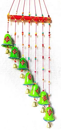 PPH Handcrafted Hand Painted Design Wind Chime Home Decor for Office,Temple,Hanging Decorat ive Wall/Door/Window