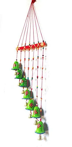 PPH Handcrafted Hand Painted Design Wind Chime Home Decor for Office,Temple,Hanging Decorat ive Wall/Door/Window