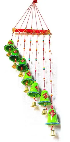 PPH Handcrafted Hand Painted Design Wind Chime Home Decor for Office,Temple,Hanging Decorat ive Wall/Door/Window
