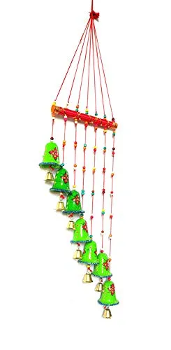 PPH Handcrafted Hand Painted Design Wind Chime Home Decor for Office,Temple,Hanging Decorat ive Wall/Door/Window