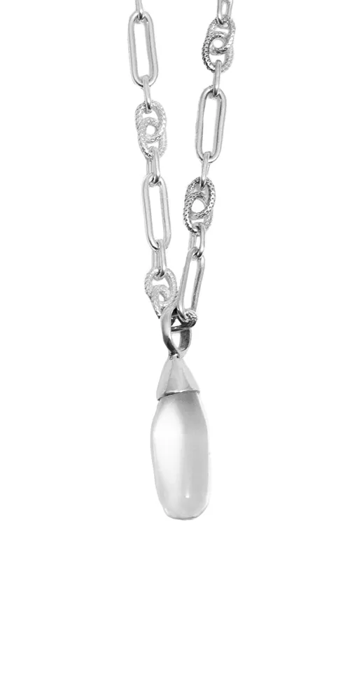 Quartz Teardrop Necklace