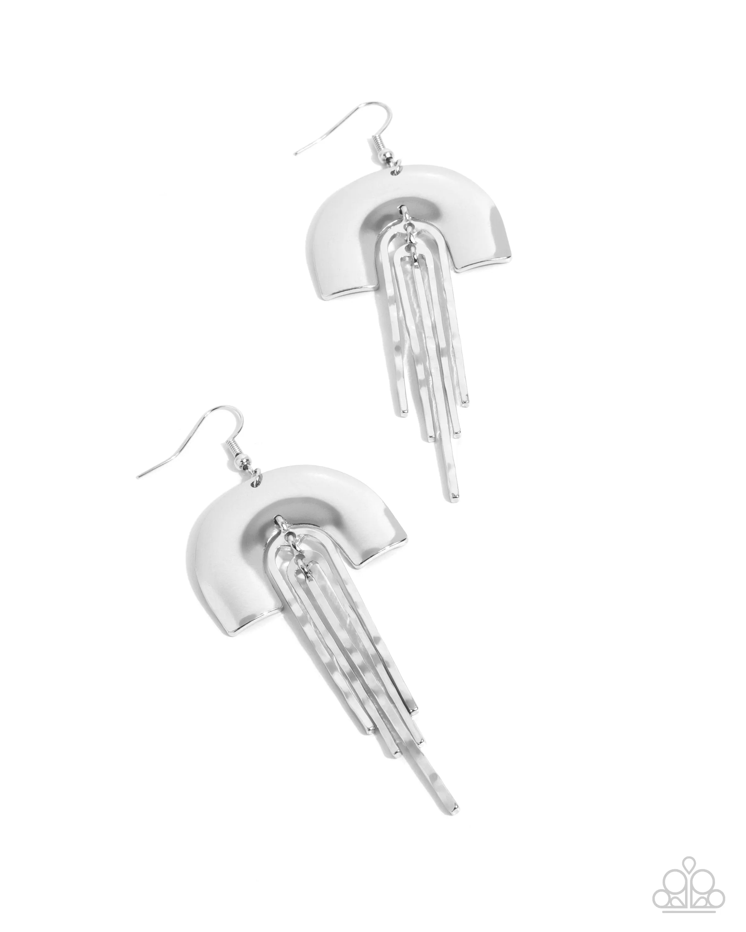 Rainbow Rarity - Silver Earrings - Paparazzi Accessories