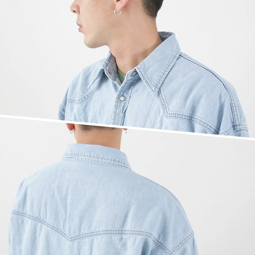 REMI RELIEF / SHORT DENIM WESTERN SHIRT