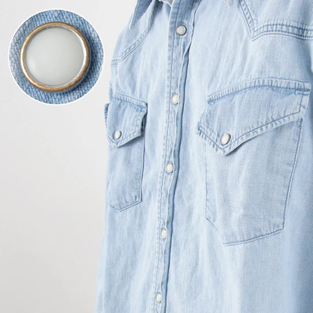 REMI RELIEF / SHORT DENIM WESTERN SHIRT
