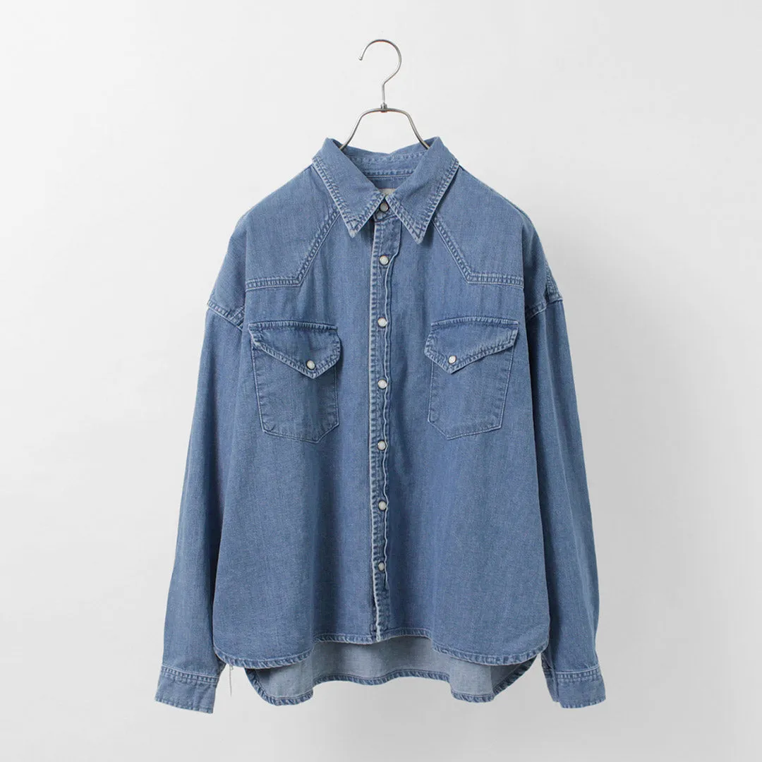 REMI RELIEF / SHORT DENIM WESTERN SHIRT