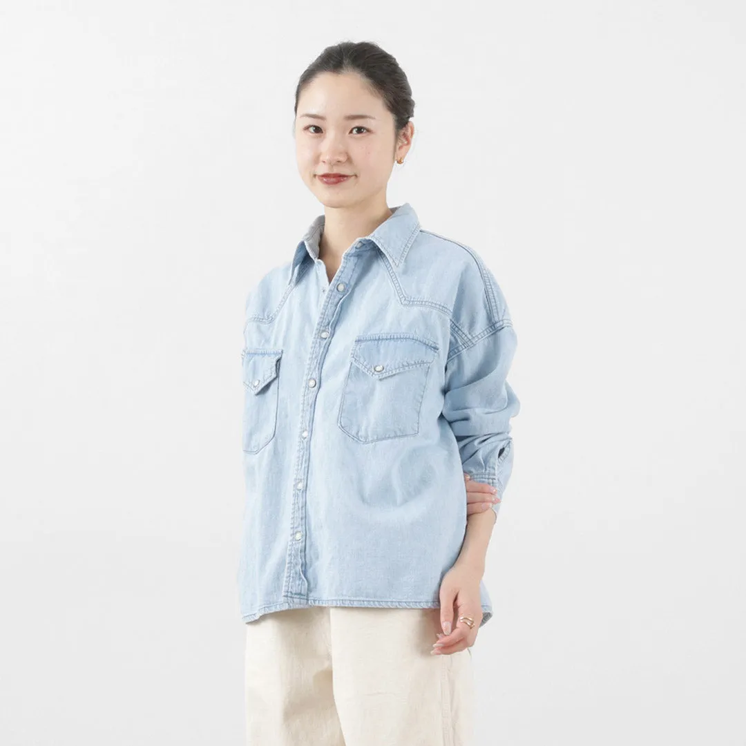 REMI RELIEF / SHORT DENIM WESTERN SHIRT