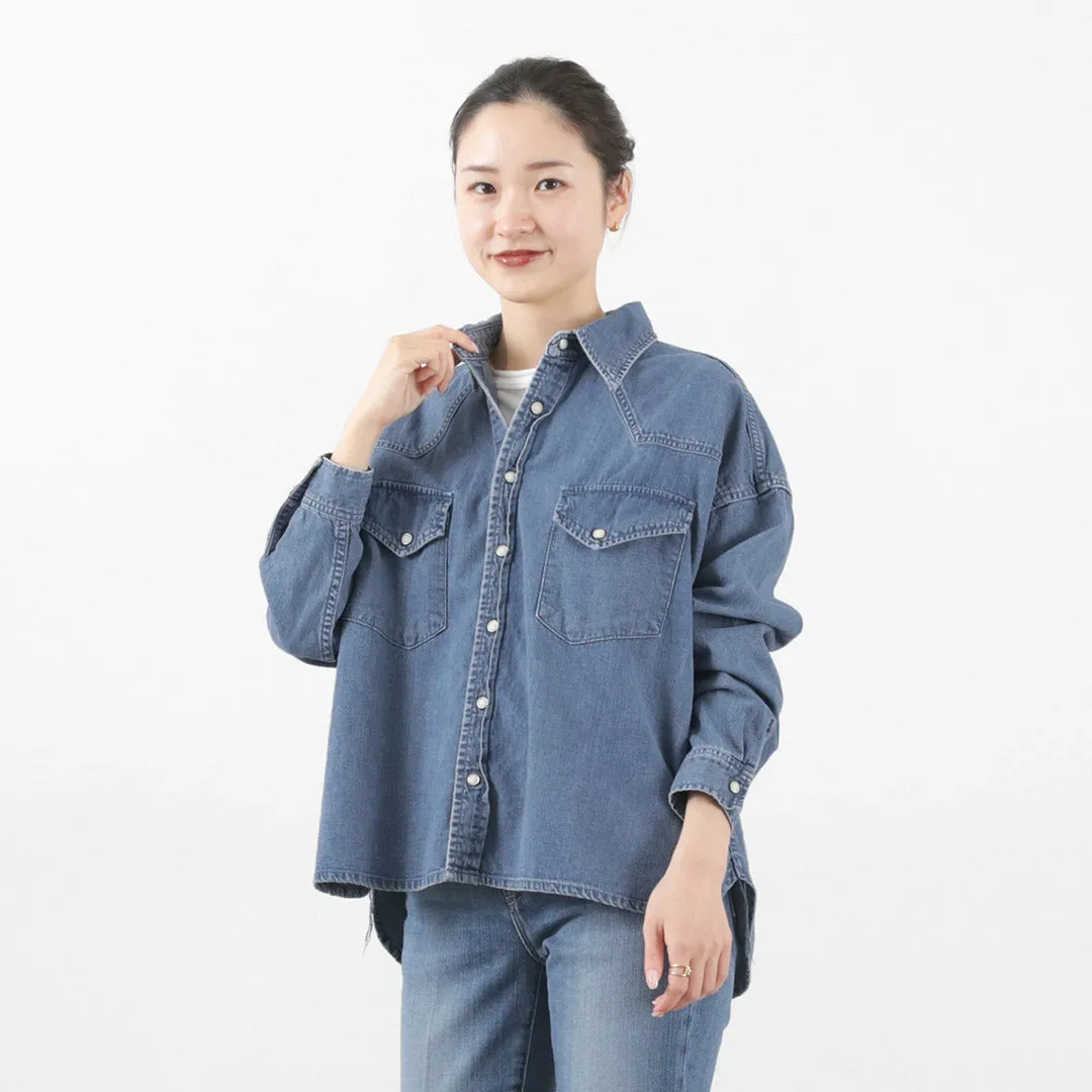 REMI RELIEF / SHORT DENIM WESTERN SHIRT