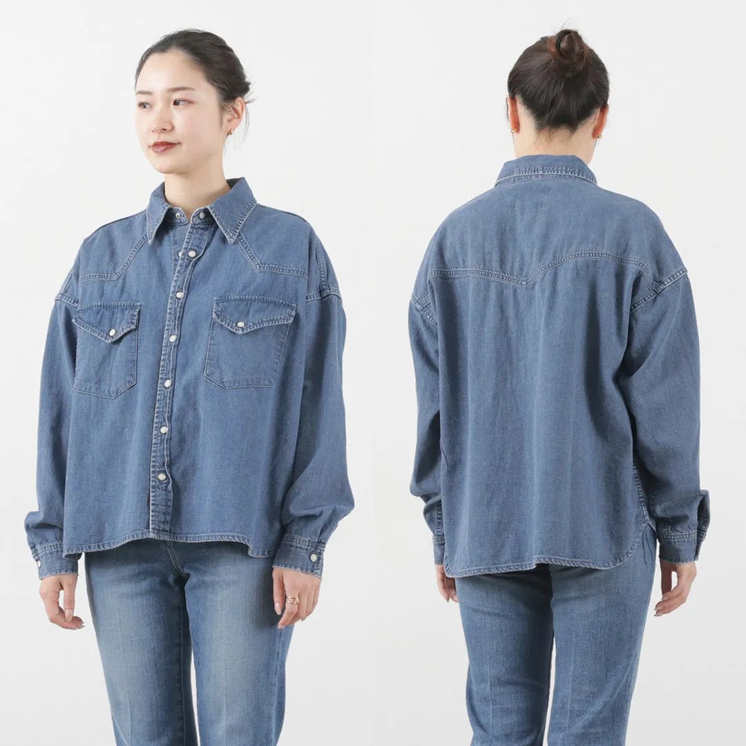 REMI RELIEF / SHORT DENIM WESTERN SHIRT