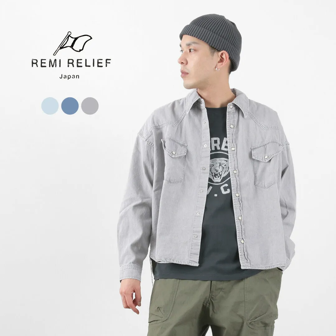 REMI RELIEF / SHORT DENIM WESTERN SHIRT