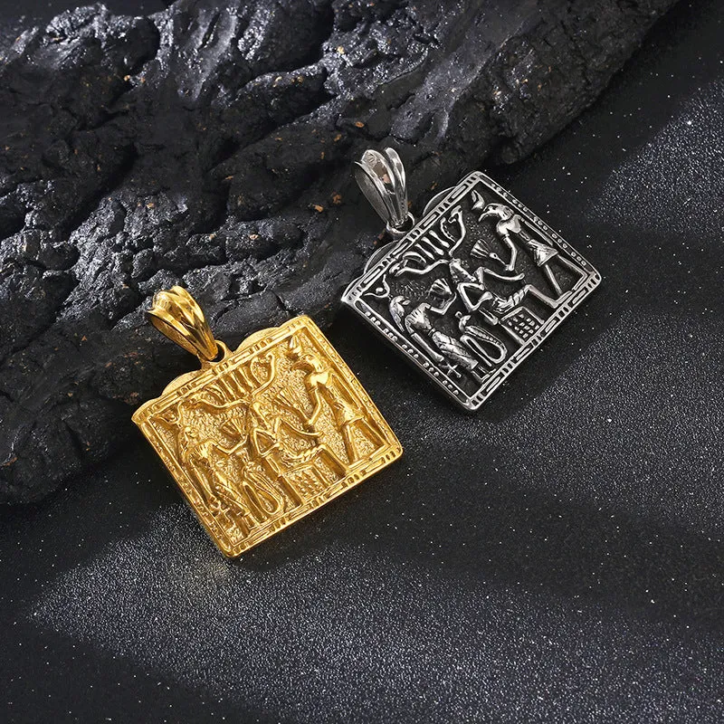 Retro Egyptian Pharaoh Punk Style Titanium Steel Men's Pendant