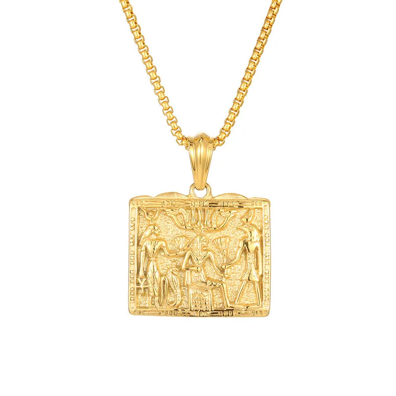 Retro Egyptian Pharaoh Punk Style Titanium Steel Men's Pendant