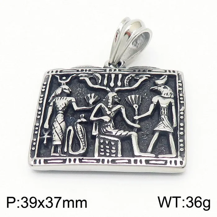 Retro Egyptian Pharaoh Punk Style Titanium Steel Men's Pendant