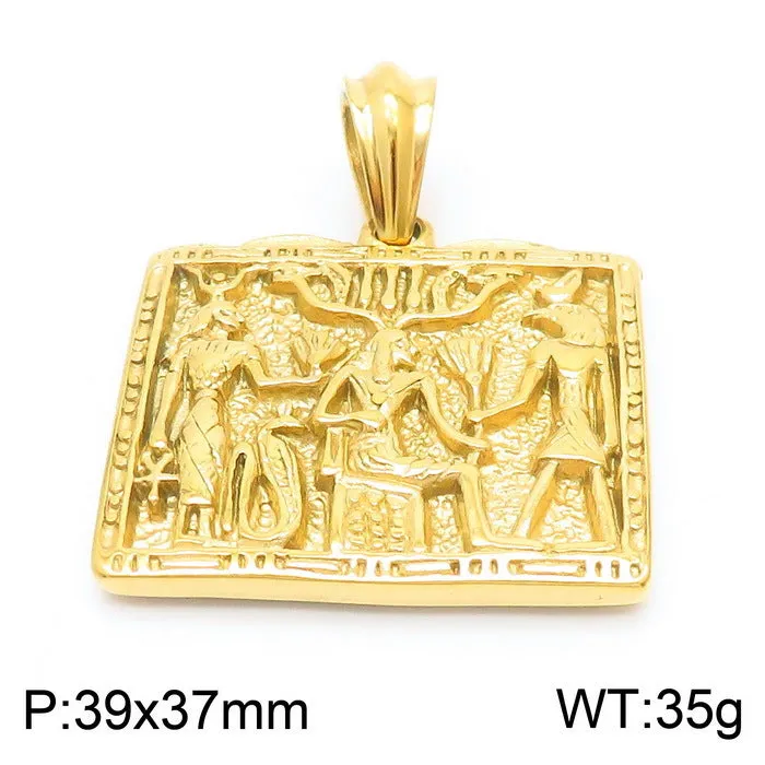 Retro Egyptian Pharaoh Punk Style Titanium Steel Men's Pendant