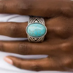 Rockfall Blue Stone Ring
