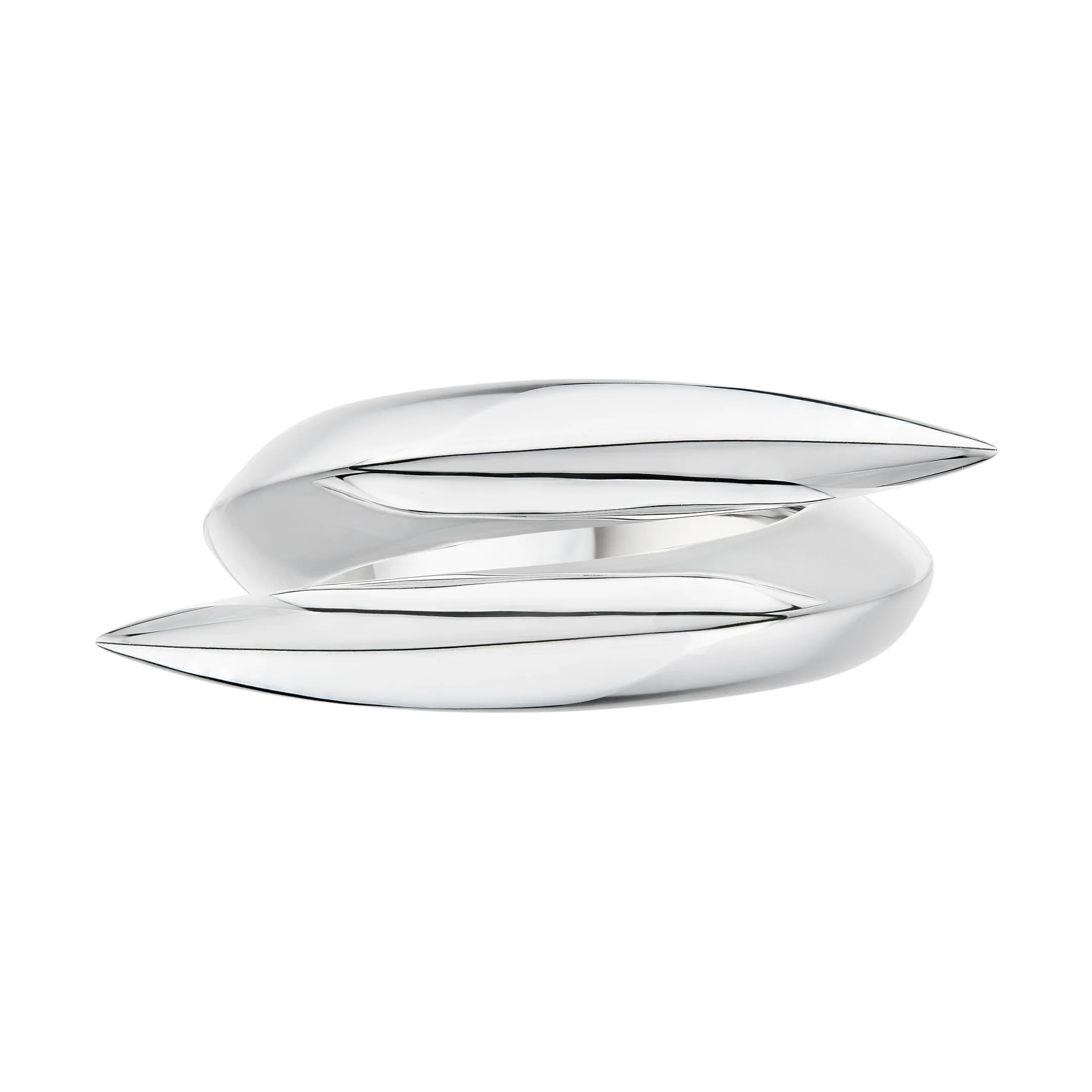 Sabre Deco Crossover Ring - Silver