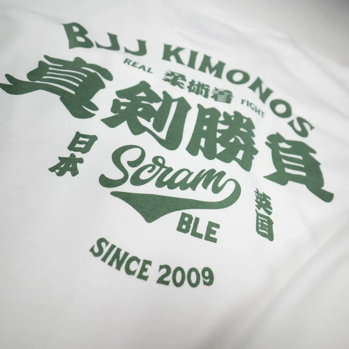 Scramble Kimono Label T-Shirt White