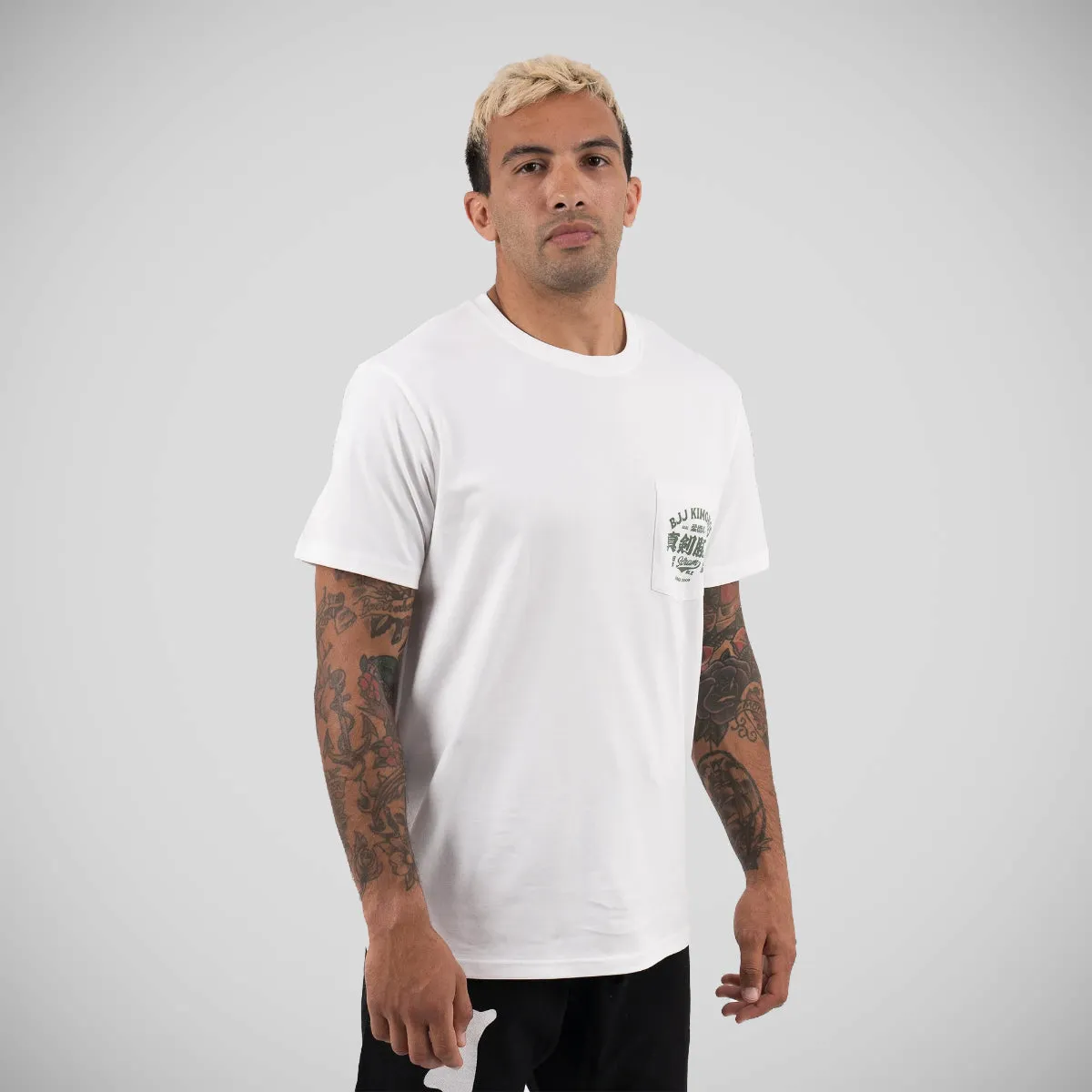 Scramble Kimono Label T-Shirt White
