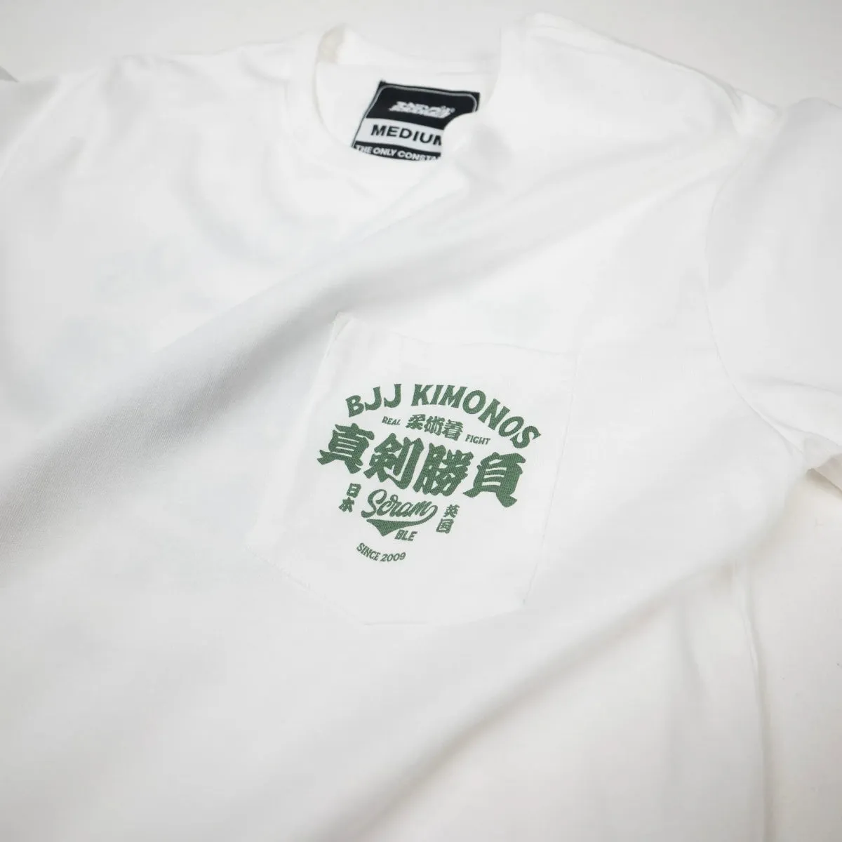 Scramble Kimono Label T-Shirt White