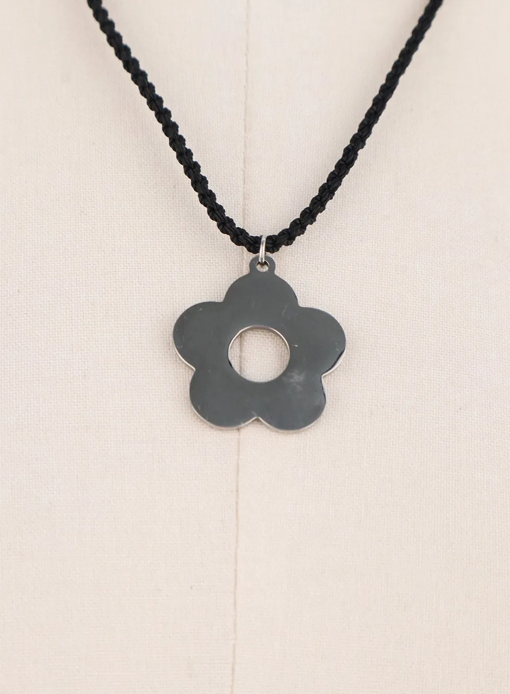 Silver Color Flower Necklace CL331