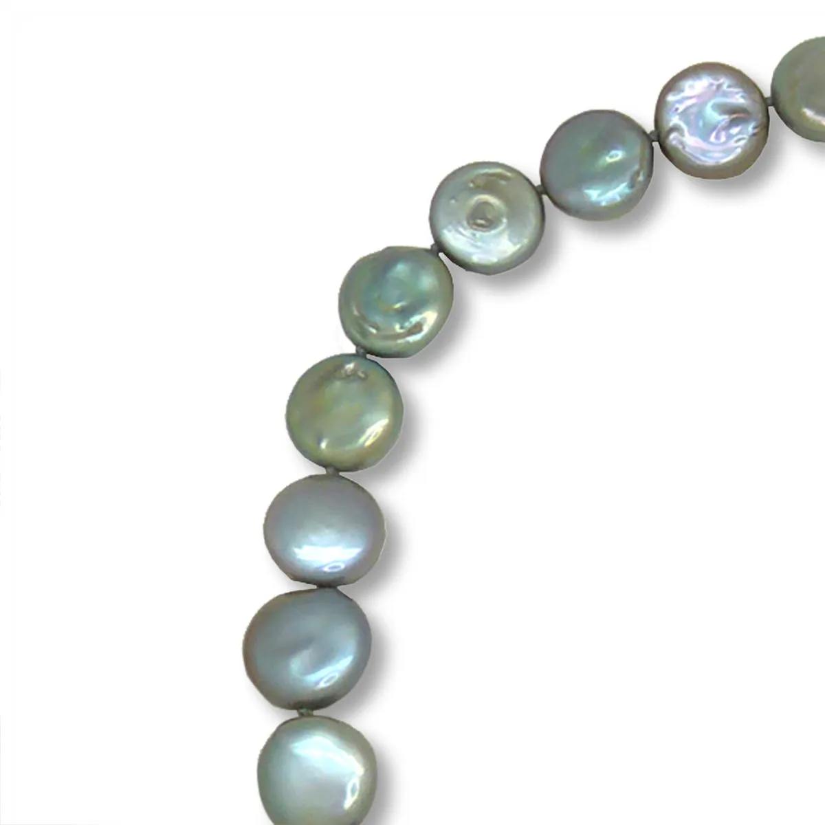 Simon Sebbag Sterling Silver Gray Pearl Coin Toggle Clasp Necklace 18 inches NP44GPC