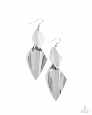 Skillfully Sheared - Silver Earrings - Paparazzi Accessories