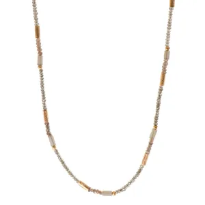 Smoky Quartz 3mm Necklace 24K Fair Trade Gold Vermeil