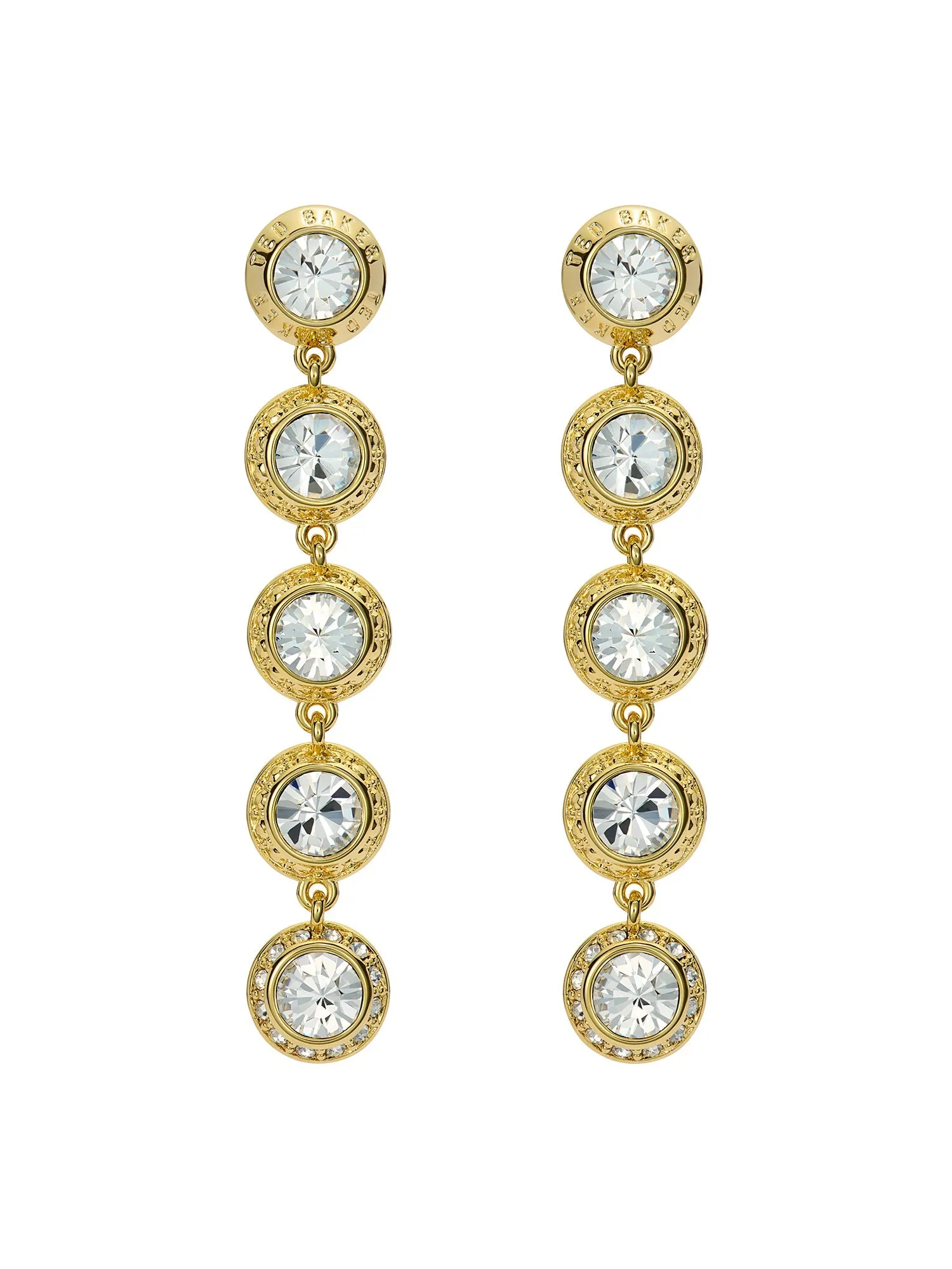 Sorella Solitaire Sparkle Crystal Long Gold