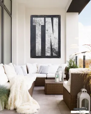 Tennessee State Outdoor Patio Sign - TN Vinyl Banner Patio Decor